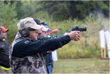 ASP training class at an outdoor range with students and instructor